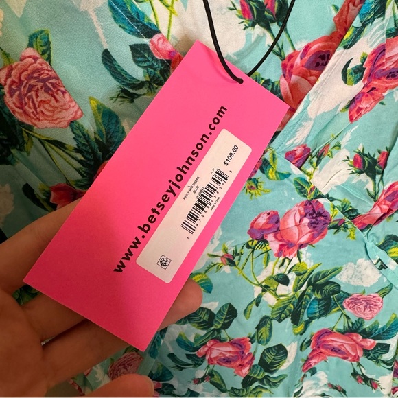 NWT Betsey Johnson Pinky Bright Floral-Print Mini Dress, Size L - Picture 9 of 11